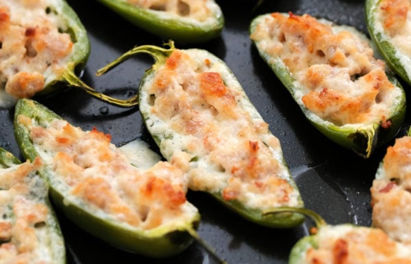 Baked Jalapeño Poppers with cheese