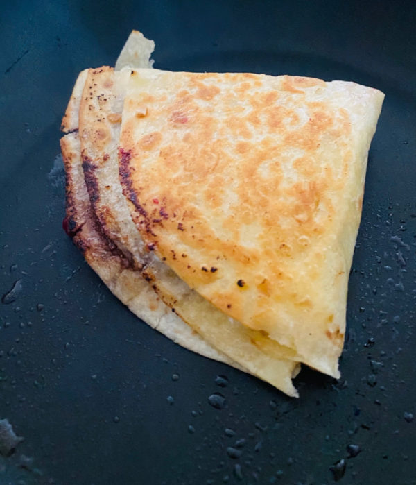 grilling a Raspberry Nutella Tortilla Wrap Hack