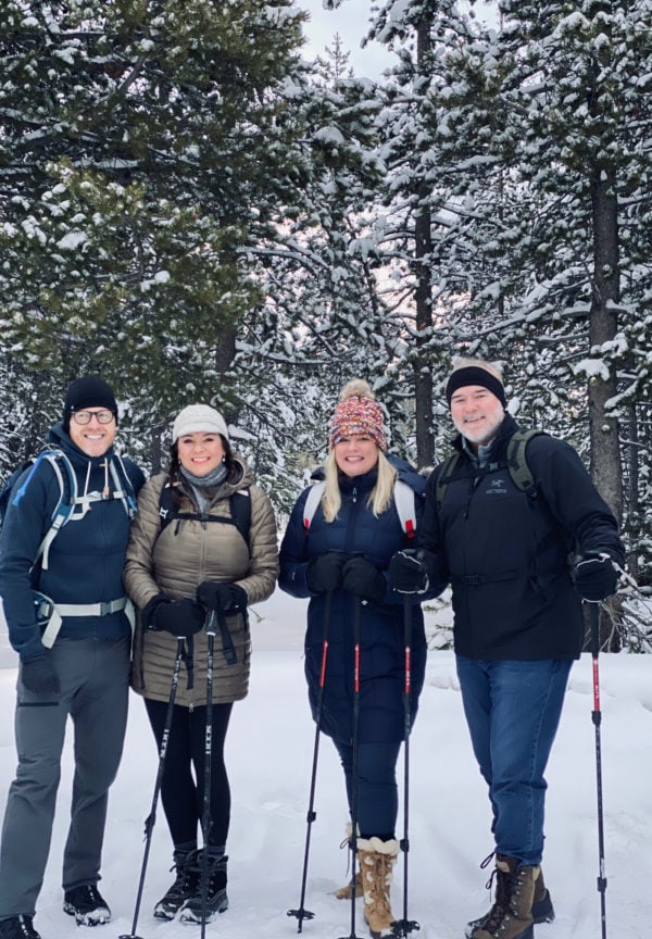 snow hike swampy hut