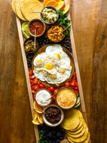 12 x 36 inch Mexican Tostada Breakfast Board