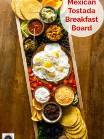 wooden Mexican Tostada Breakfast Board