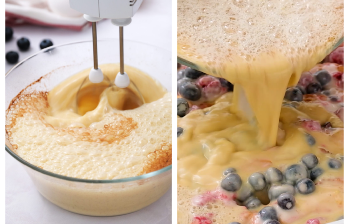 adding egg mixture
