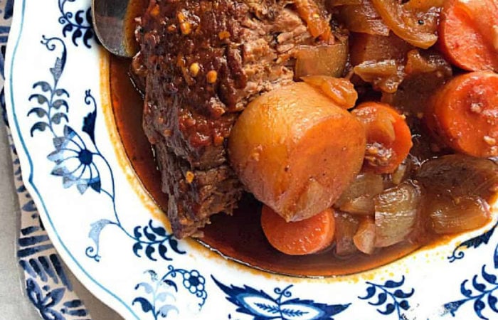 roast beef and carrots