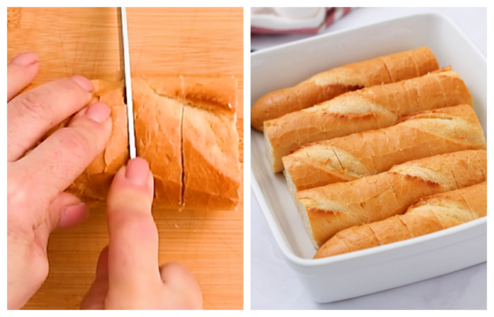 preparing baguettes