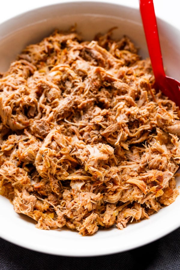 big bowl of Slow Cooker BBQ Pulled Pork