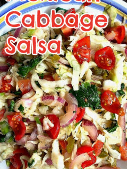 a bowl of Mexican Cabbage Salsa