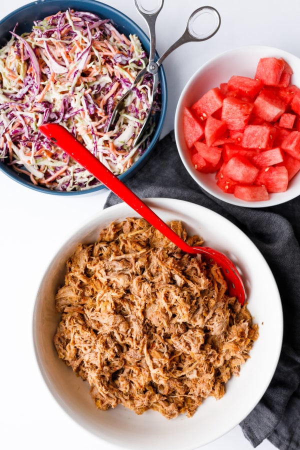 Slow Cooker BBQ Pulled Pork with slaw
