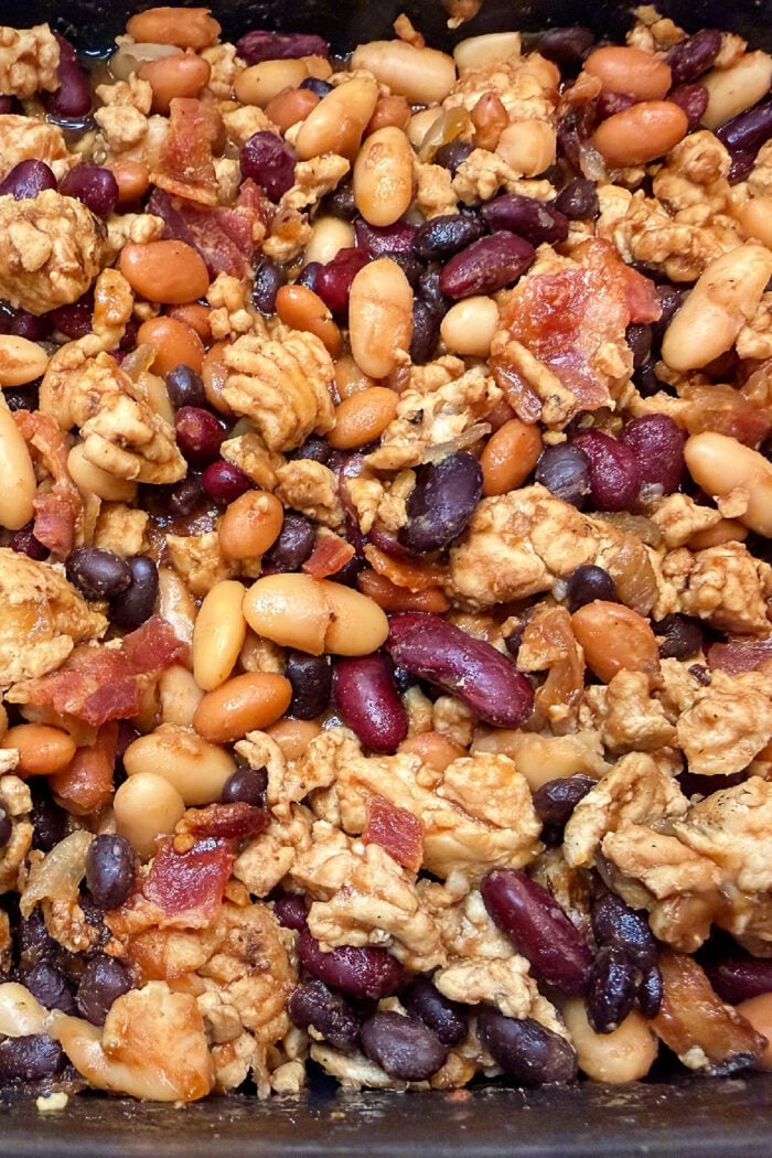 bacon with beans