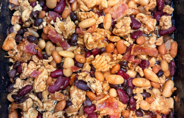 cooked crock pot beans