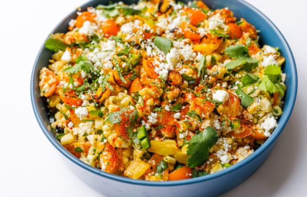 bowl of Grilled Corn Pineapple Salad