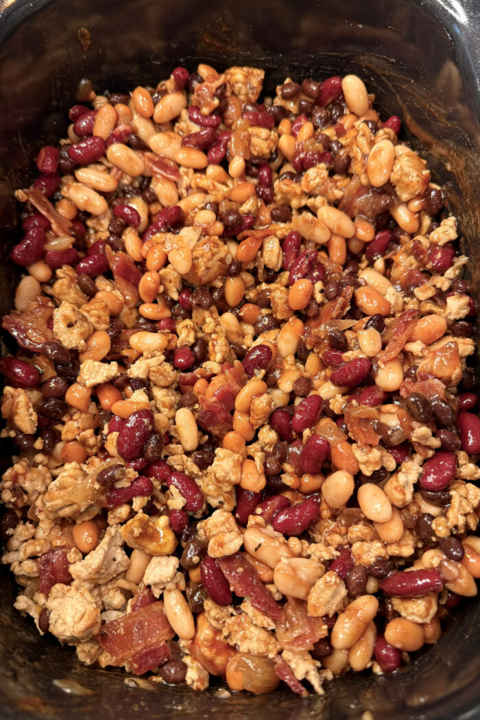 crock pot beans and ground turkey