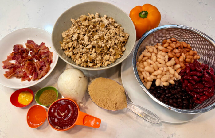 crock pot beans and ground turkey ingredients