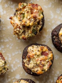 cheesy Jalapeño Popper Stuffed Mushrooms