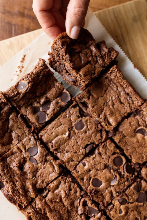 squares of Mexican Chocolate Brownies Recipe