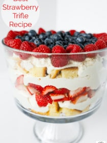 red, white and blue trifle