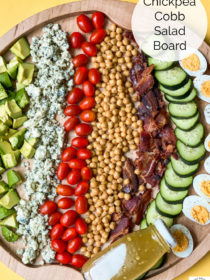 rows of Chickpea Cobb Salad