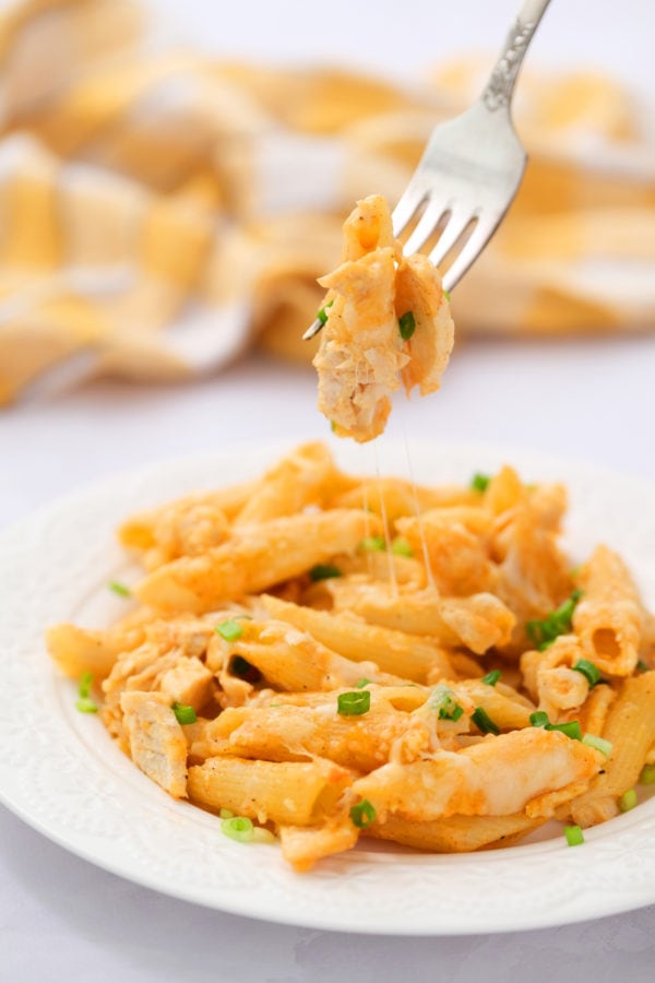 bite of chicken pasta