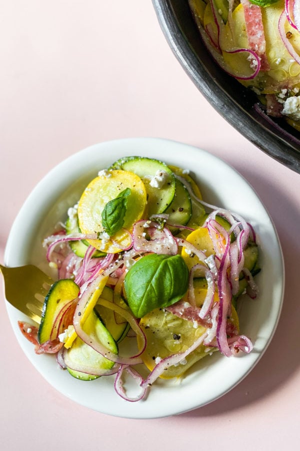 serving of Summer Squash Salad