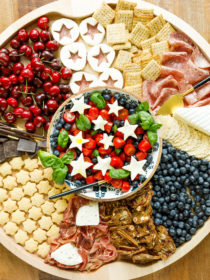 a patriotic charcuterie board