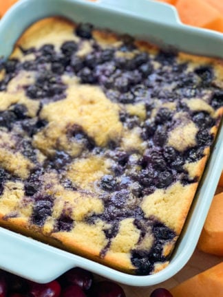 breakfast cake with blueberries