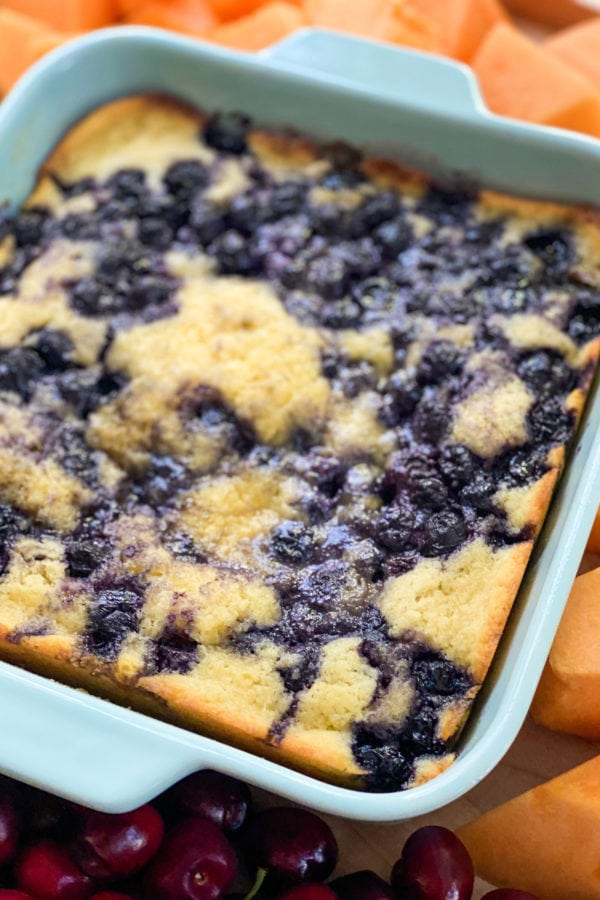 breakfast cake with blueberries