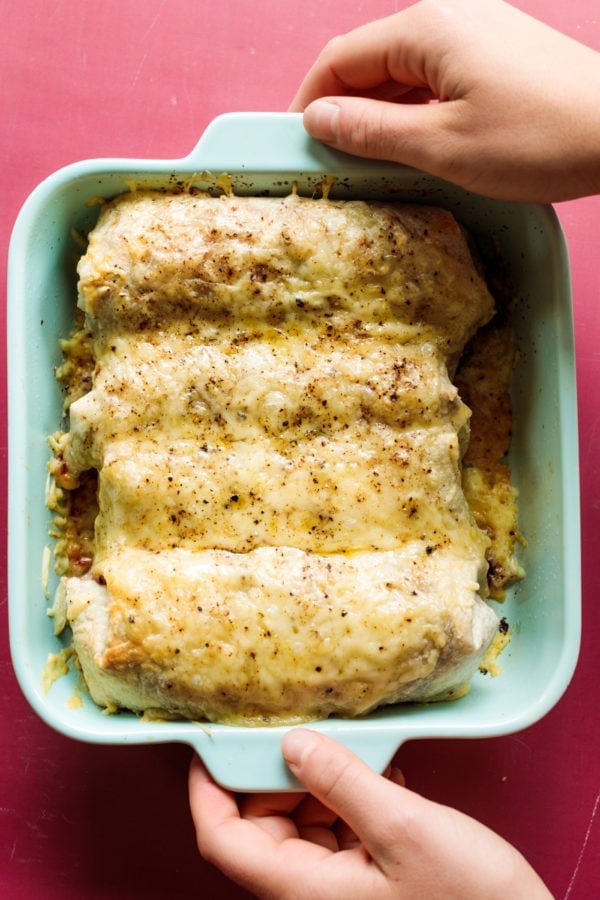 square pan of Monte Cristo Burrito Bake