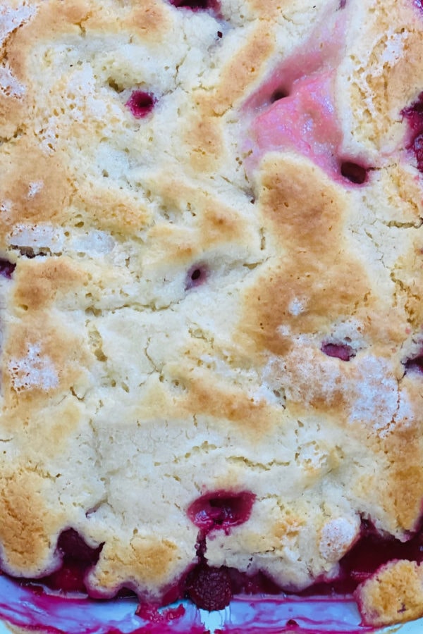 close up Classic Raspberry Cobbler