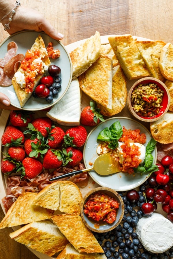 fresh Summer Bruschetta Board