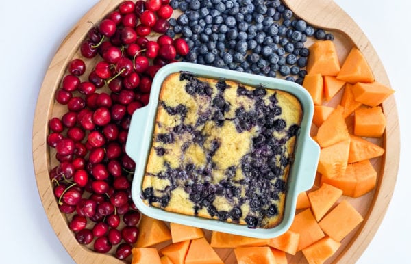 blueberry breakfast cake board