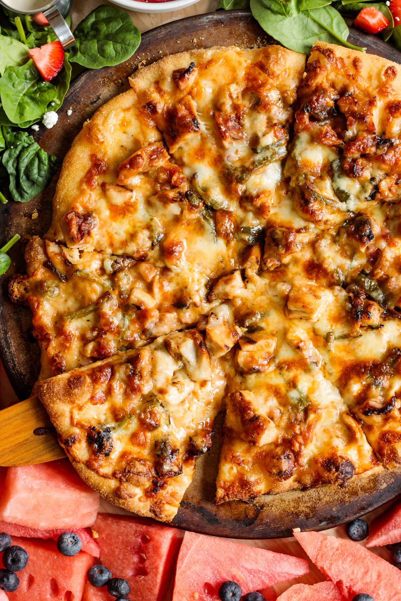 Barbecue Chicken Pizza Board - Reluctant Entertainer
