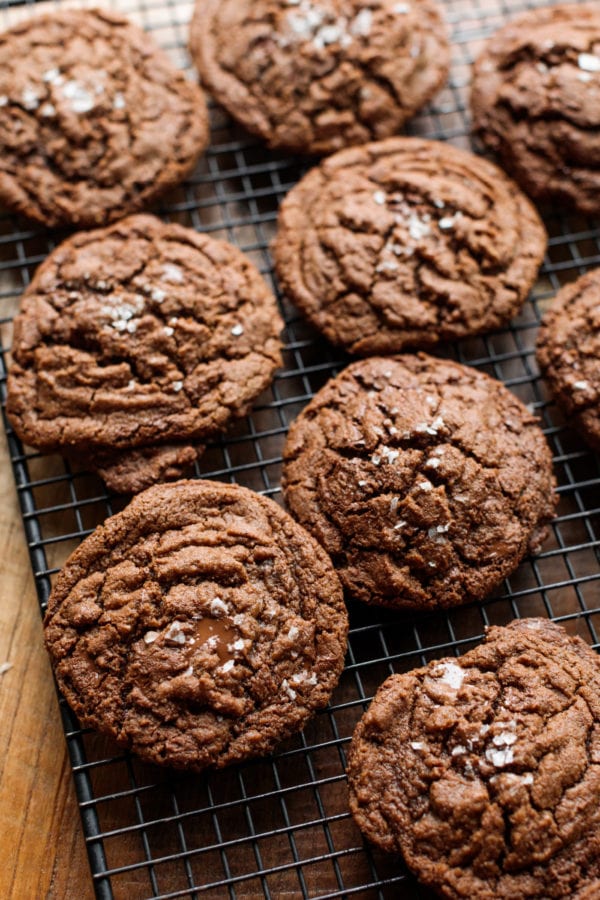 fresh baked Peanut Butter Nutella Chocolate Cookies