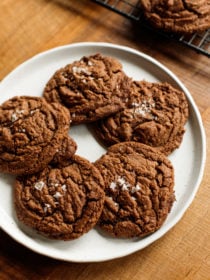 plate of Peanut Butter Nutella Chocolate Cookies