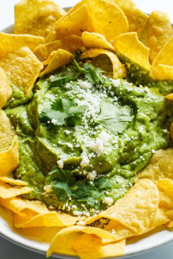 bowl of Best Avocado Salsa Verde