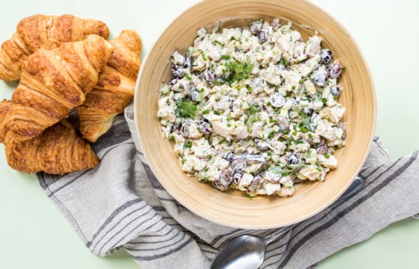 Classic Chicken Salad with croissants