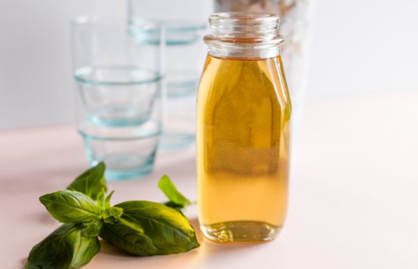 steeped Vanilla Basil Sugar Syrup