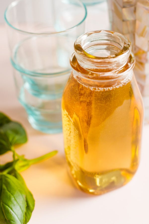 easy Vanilla Basil Sugar Syrup