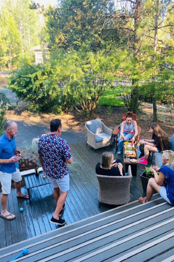 people gathering for summer meal