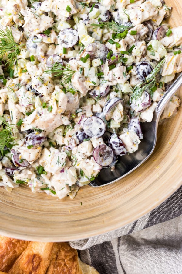 bowl of chicken salad