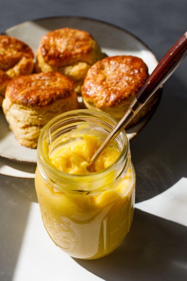 jar with a spoon of Lemon Curd Recipe