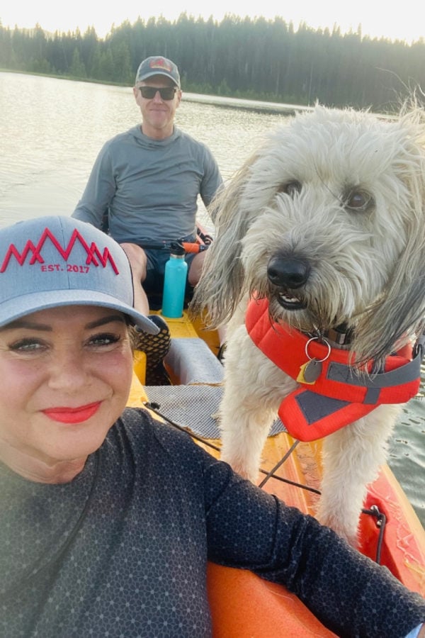 kayaking with whoodle