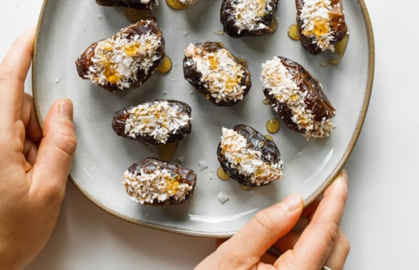 stuffed dates with peanut butter