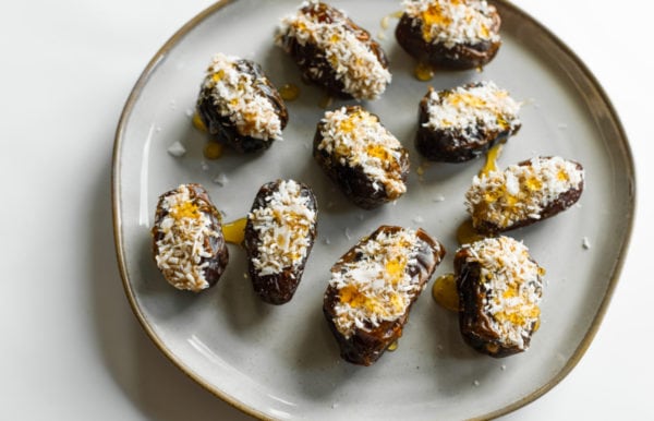 stuffed dates with peanut butter