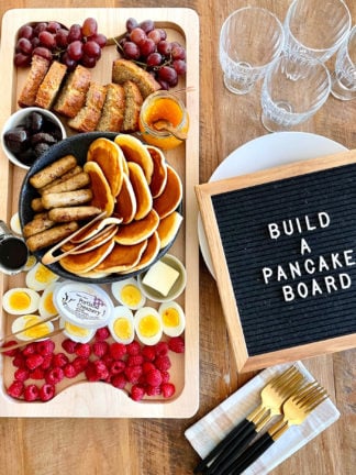 build a pancake board for breakfast