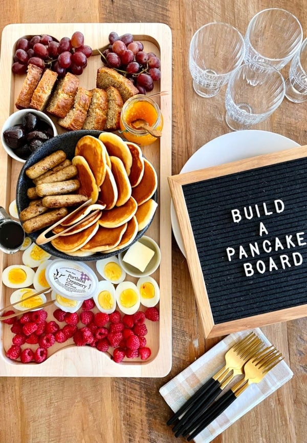 build a pancake board for breakfast