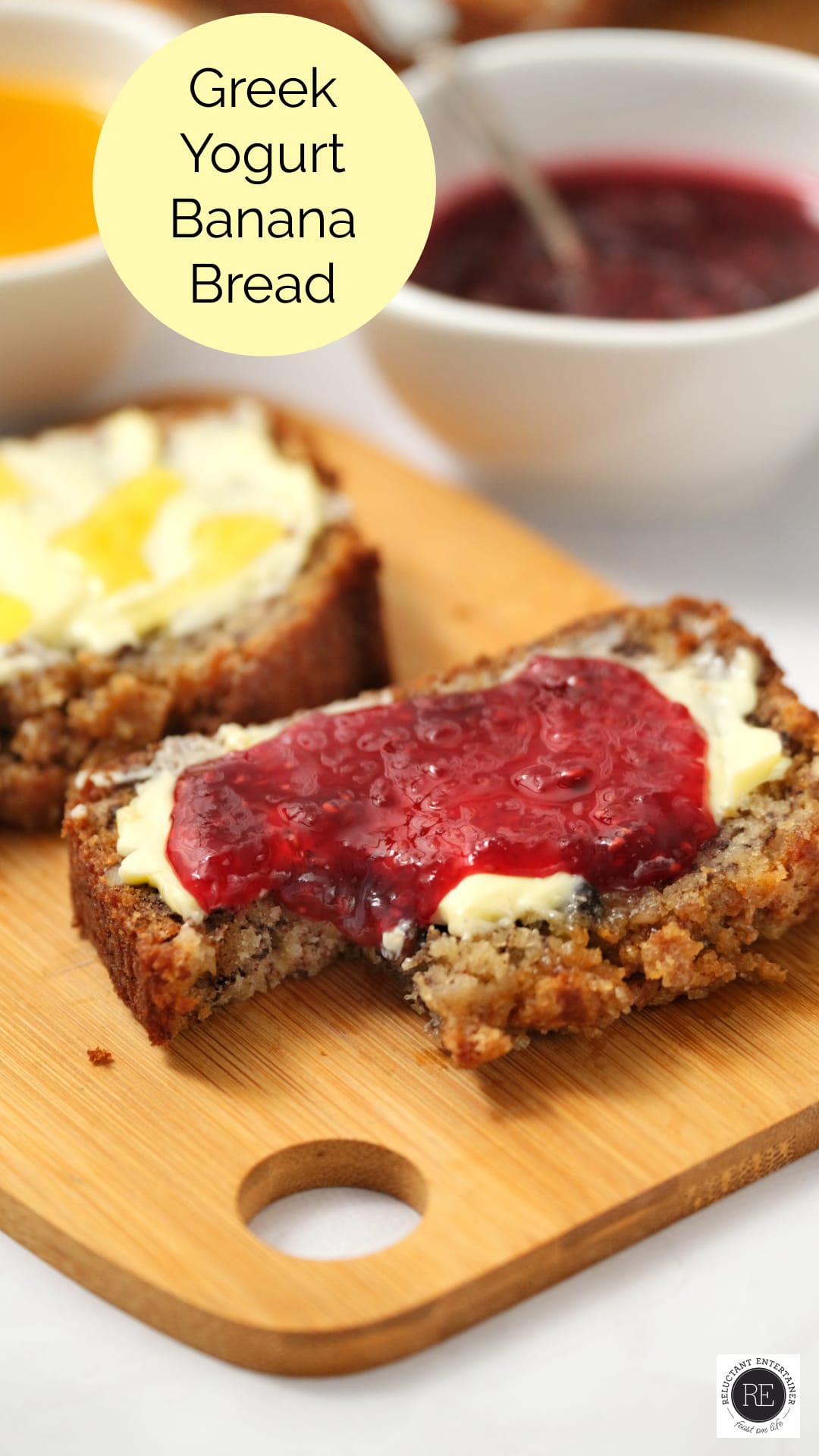 Super Moist Greek Yogurt Banana Bread - Reluctant Entertainer