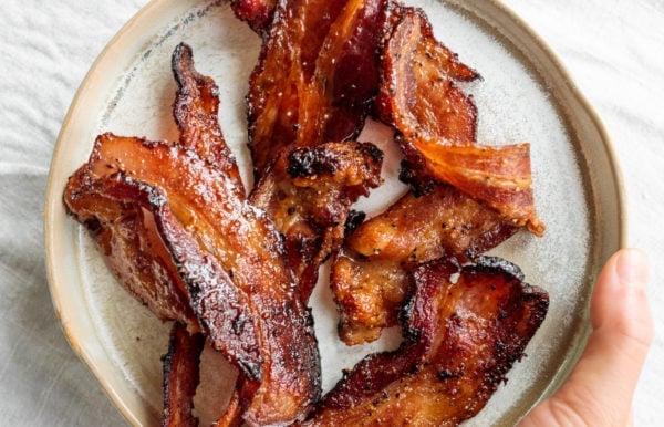 cooked honey peppered bacon