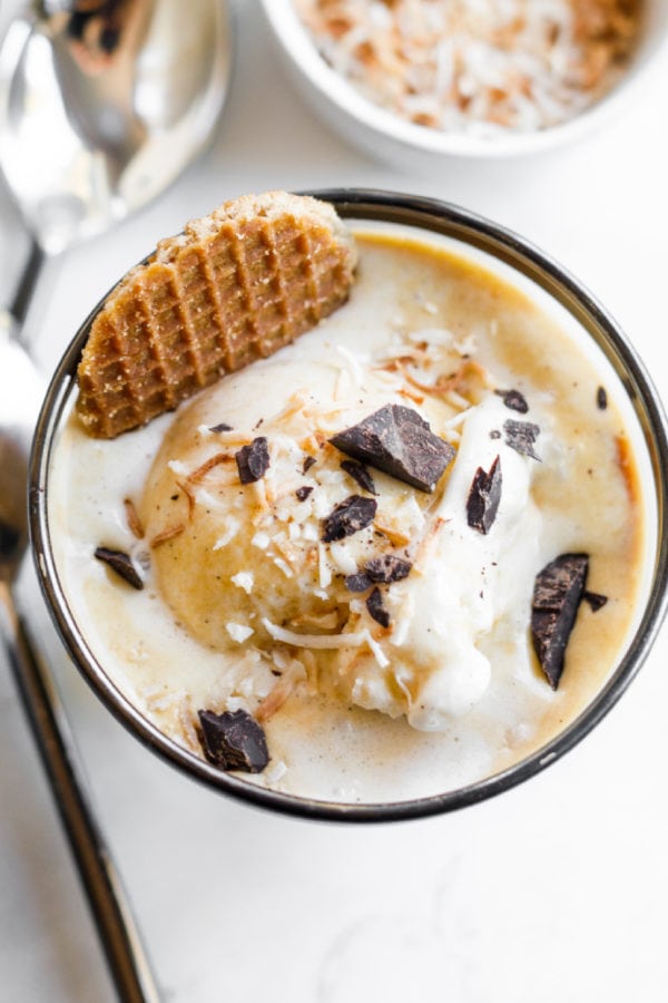 a serving of Coffee Affogato With Ice Cream