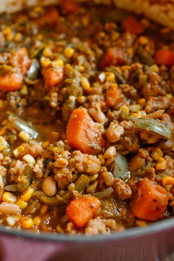 pot of Butternut Squash Hatch Green Chili