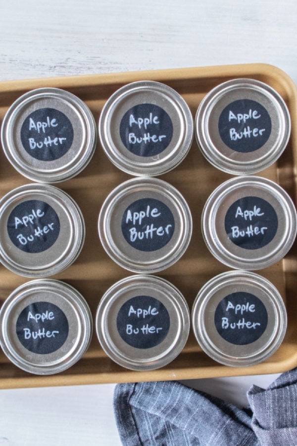 jars of homemade apple butter