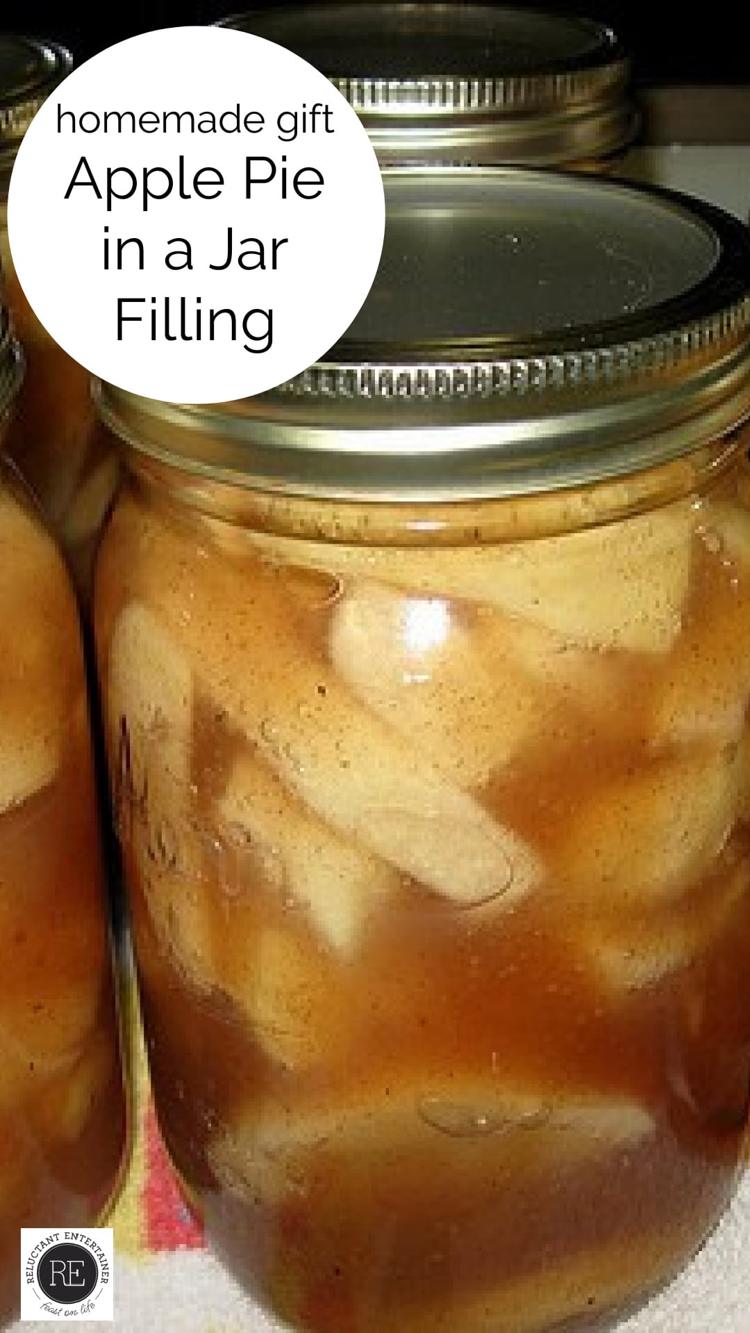 Homemade Gift: Apple Pie in a Jar Filling - Reluctant Entertainer